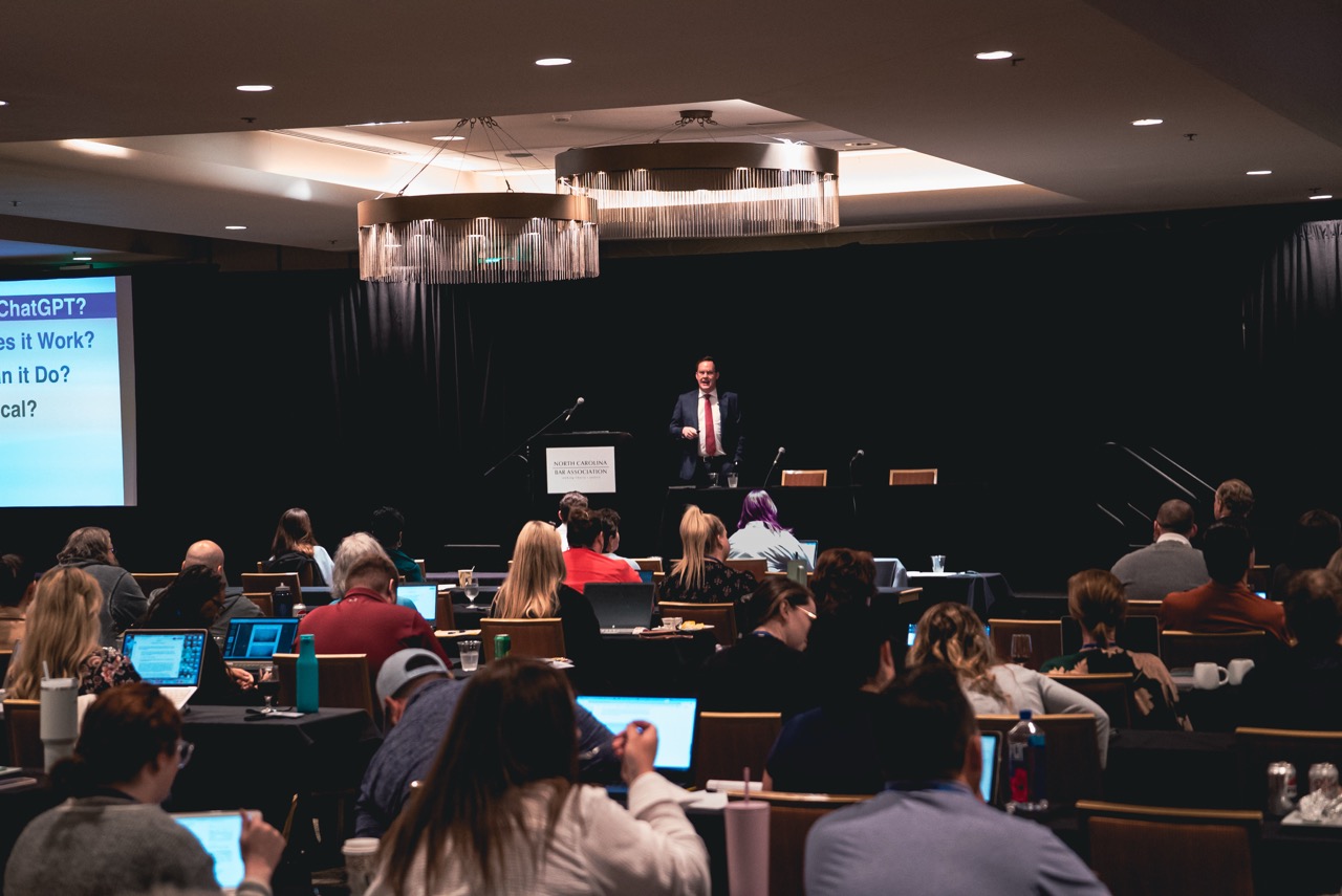 Chase speaking at event